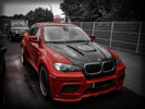 BMW X6M by Hamann, Red, Tuning, Raindrops