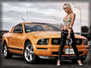 Ford Mustang, Blonde, Cars & Girls