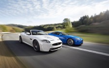 2012 Jaguar XKR-S: White Convertible & Blue Coupe