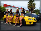 Yellow Pontiac GTO, Cars & Girls, Feet, High Heels