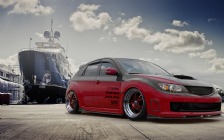 Subaru Impreza, Red & Black, Tuning