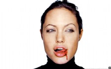 Angelina Jolie with Bleeding Lips