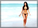 Kim Kardashian in Bikini on the Beach