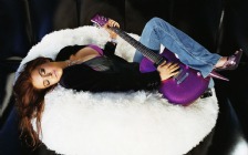 Lindsay Lohan with a Guitar, High Heels