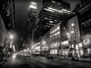 New York City, Night, Black & White