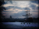 Saint-Petersburg, Ship, Winter