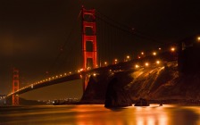 Golden Gate Bridge at Night, San Francisco