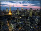 Tokyo Tower, Minato, Skyscrapers, Panorama