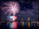 Rainbow Bridge, Minato, Tokyo, Fireworks