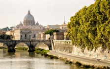 St. Peter's Basilica from the River Tiber, Vatican