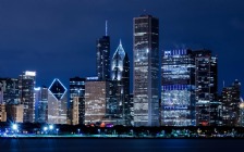 Chicago Skyline at Night