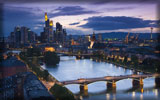 Ignatz Bubis Bridge over River Main, Frankfurt