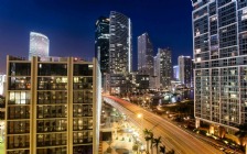 Miami, Street, Skyscrapers