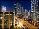 Miami, Street, Skyscrapers