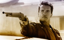 Arnold Schwarzenegger in the movie "Terminator 2: Judgment Day"