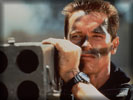 Arnold Schwarzenegger in the movie "Commando" as John Matrix