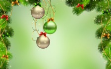 Christmas Background, Green Theme