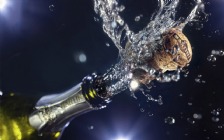 Martini Bottle and Cork, Splash, Explosion