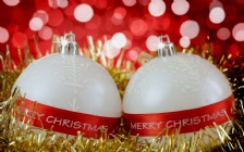 Merry Christmas, White Baubles