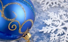 Blue Christmas Bauble