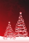 Christmas Background, Trees, Red Theme