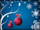 Christmas Background, Blue Theme