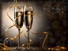 Two Glasses with Champagne, New Year