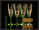 Glasses with Champagne, New Year, 2014