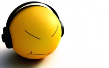 Smiley with Headphones on