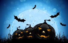 Halloween, Pumpkins, Bats