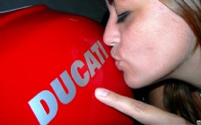 Girl kissing Ducati Logo, Bikes & Girls
