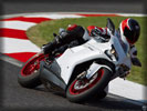 2011 Ducati 848 Evo White on the Track