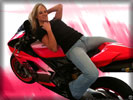 Ducati 848 Pink with a Babe