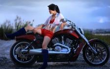 Girl on Harley-Davidson, Bikes & Girls
