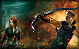 The Avengers: Scarlett Johansson as Black Widow & Jeremy Renner as Hawkeye