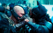 The Dark Knight Rises: Tom Hardy as Bane vs Christian Bale as Batman