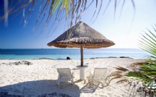 Beach And Sea, White Sand, Chair, Hut