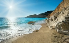 Beach and Sea, Rocks, Sunlight