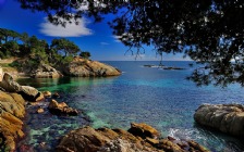 Beach and Sea, Castell-Platja d'Aro, Costa Brava, Catalonia, Spain