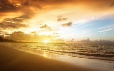 Beach and Sea, Sunset