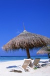 Beach And Sea, White Sand, Hut, Paradise Island, Maldives