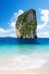 Beach and Sea, Rock, White Sand