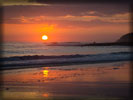 Beach And Sea, Sunset