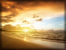 Beach and Sea, Sunset