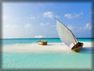 Beach and Sea, Boat, White Sand