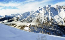 Mountains, Snow, Hut