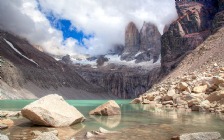 Mountains, Stones, Lake