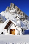 Mountains, Snow, Hut