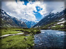 Mountains, River