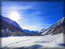 Mountains, Snow, Sunlight